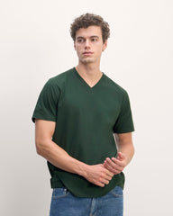 mens-essential-organic-v-tee-uniform-scarab | primary