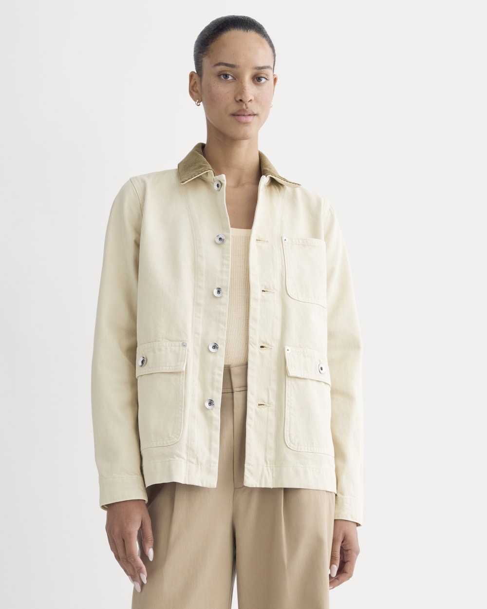 womens-denim-barn-jacket-white-cream | primary
