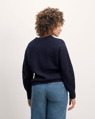 womens-alpaca-ribbed-cocoon-crew-navy | alt