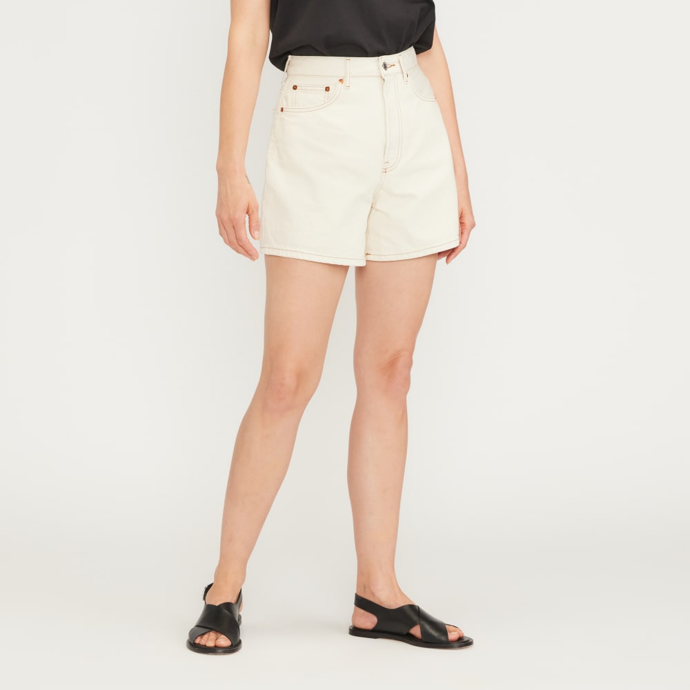 womens-a-line-denim-short-ecru | primary