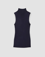 womens-viscose-mock-neck-tank-top-navy | alt