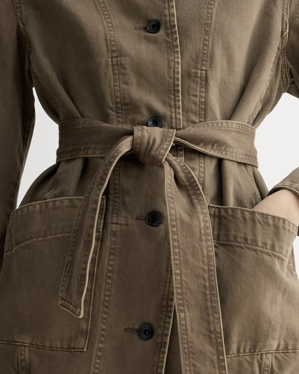 womens-long-denim-barrel-jacket-garment-dyed-chocolate