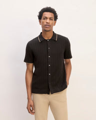 mens-no-sweat-button-down-polo-black | primary