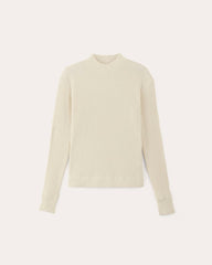 womens-cozy-rib-funnel-neck-top-bone | alt
