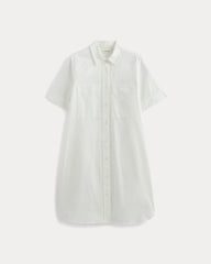 womens-oxford-short-sleeve-shirt-dress-white | alt