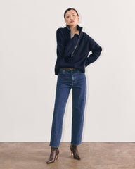 womens-felted-merino-halfzip-sweater-navy