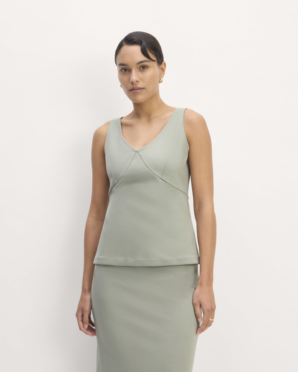 womens-dream-v-neck-tank-sage-green | primary