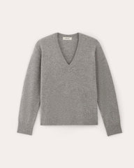 womens-cashmere-relaxed-v-neck-light-heather-grey | alt