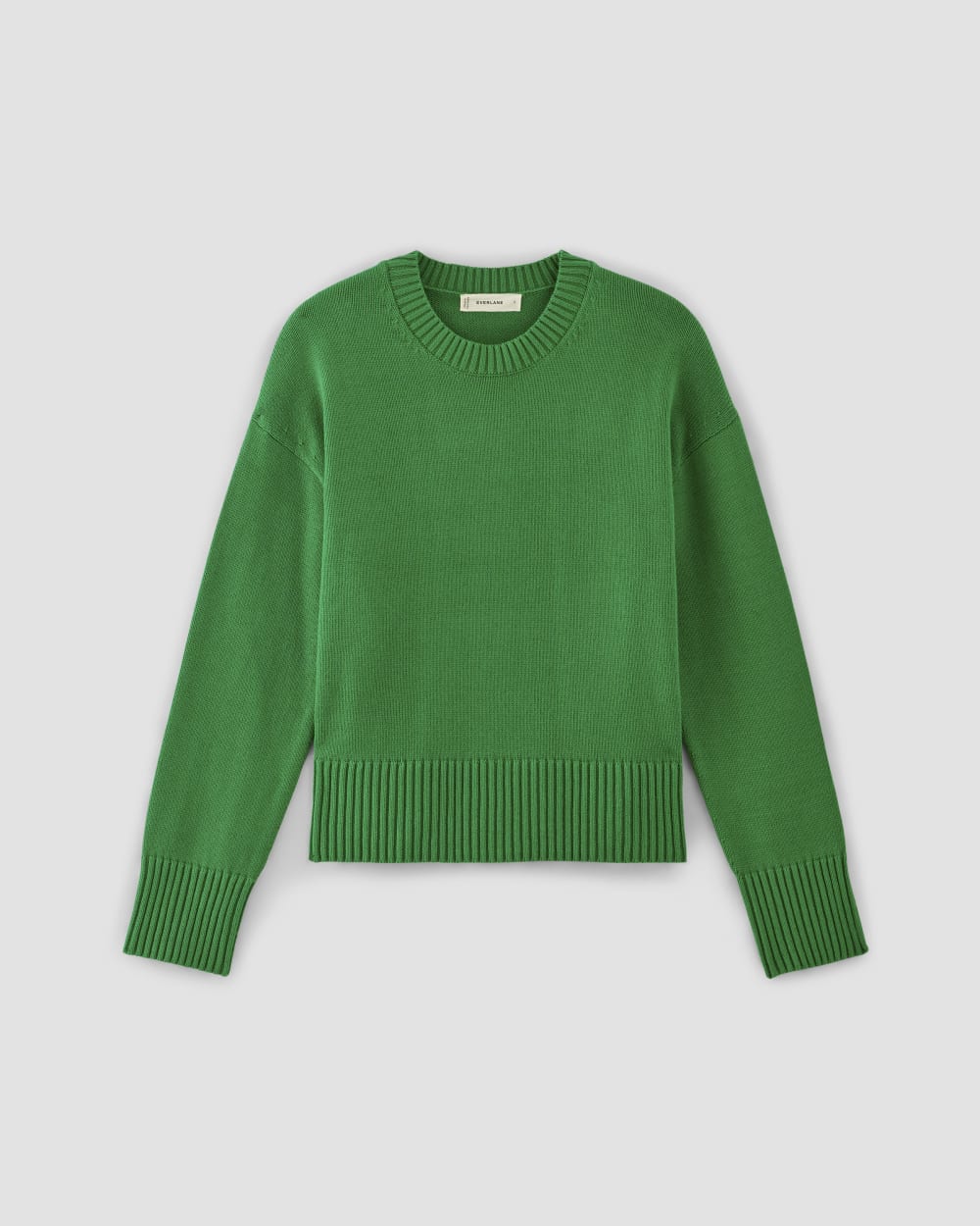womens-organic-cotton-crew-sweater-grass-green | alt