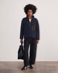 womens-renew-fleece-oversized-half-zip-navy