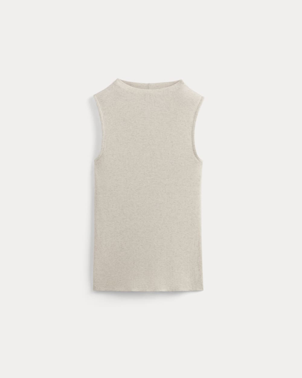 womens-luxe-supima-micro-rib-funnel-neck-tank-heathered-oat | alt