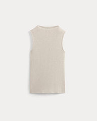 womens-luxe-supima-micro-rib-funnel-neck-tank-heathered-oat | alt