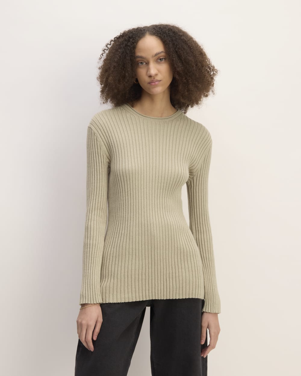 womens-cotton-rib-crew-trench-coat-khaki | primary