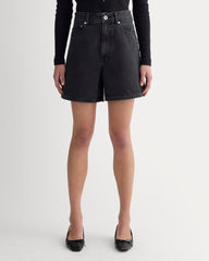 womens-a-line-denim-short-washed-black