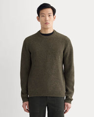 mens-fisherman-crew-wool-cash-hthr-army-green | primary