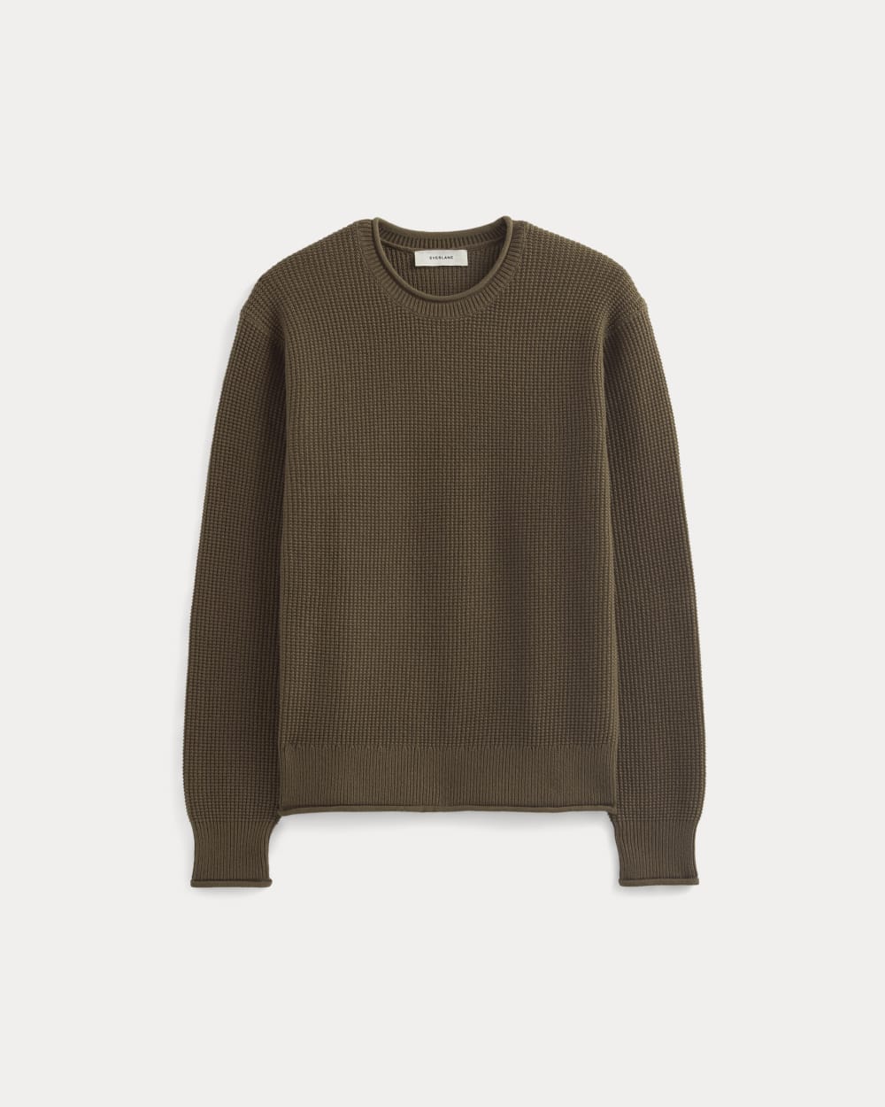 mens-waffle-rollneck-crew-cocoa | alt