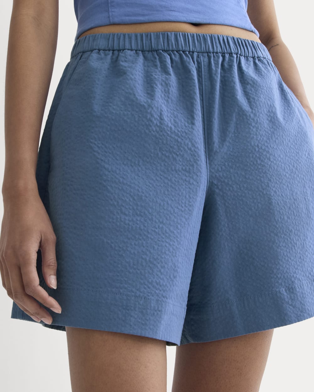 womens-seersucker-pull-on-short-soft-cobalt