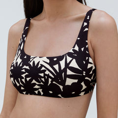 womens-square-neck-bikini-top-black-canvas-floral-print | alt