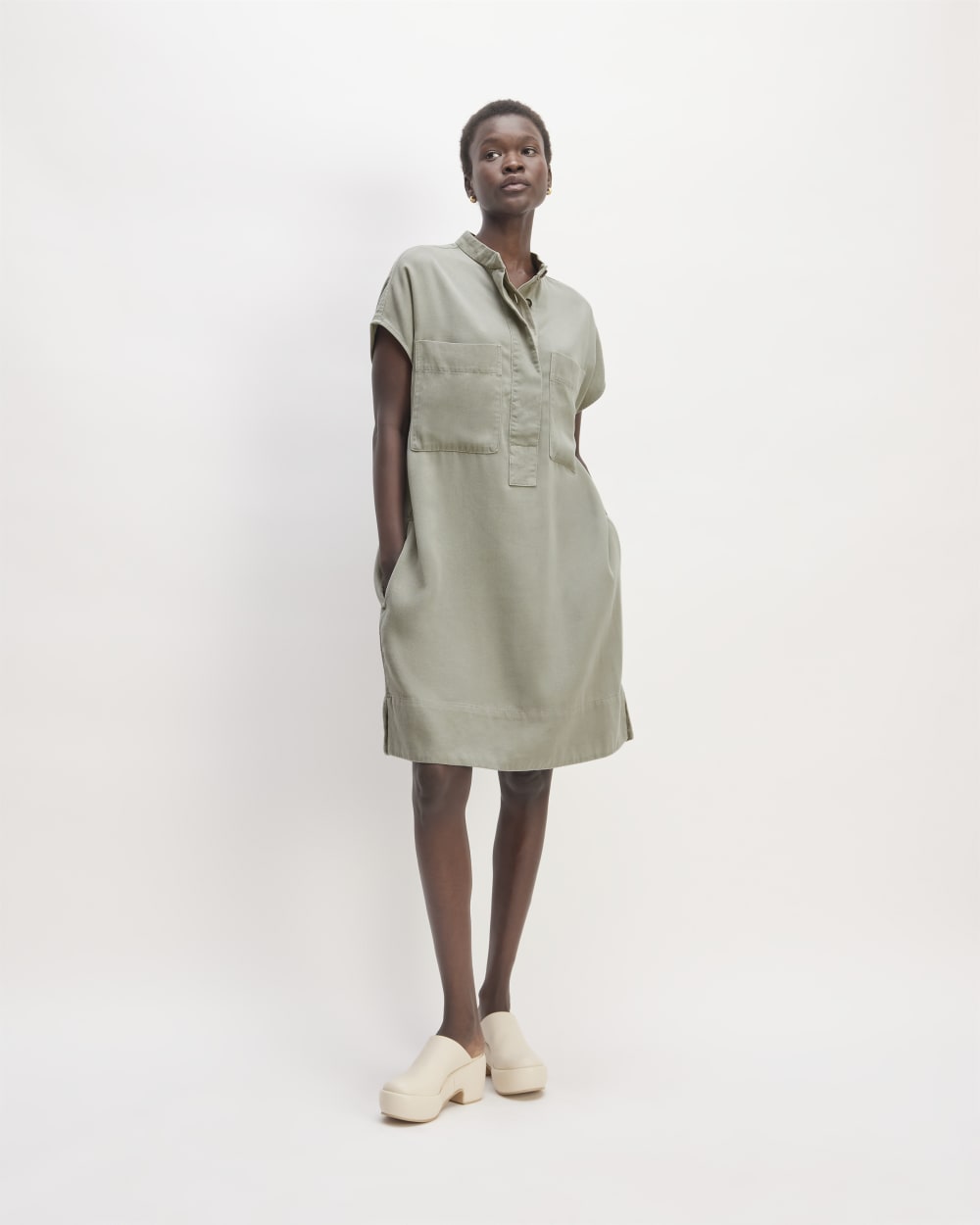 womens-tencel-workwear-dress-sage-green | primary