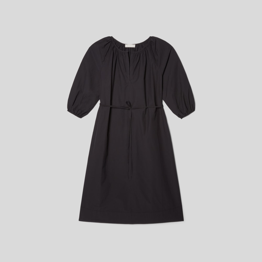 womens-raglan-sleeve-poplin-dress-black | alt