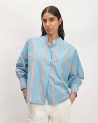 womens-oversized-raglan-shirt-blue-black-red | primary