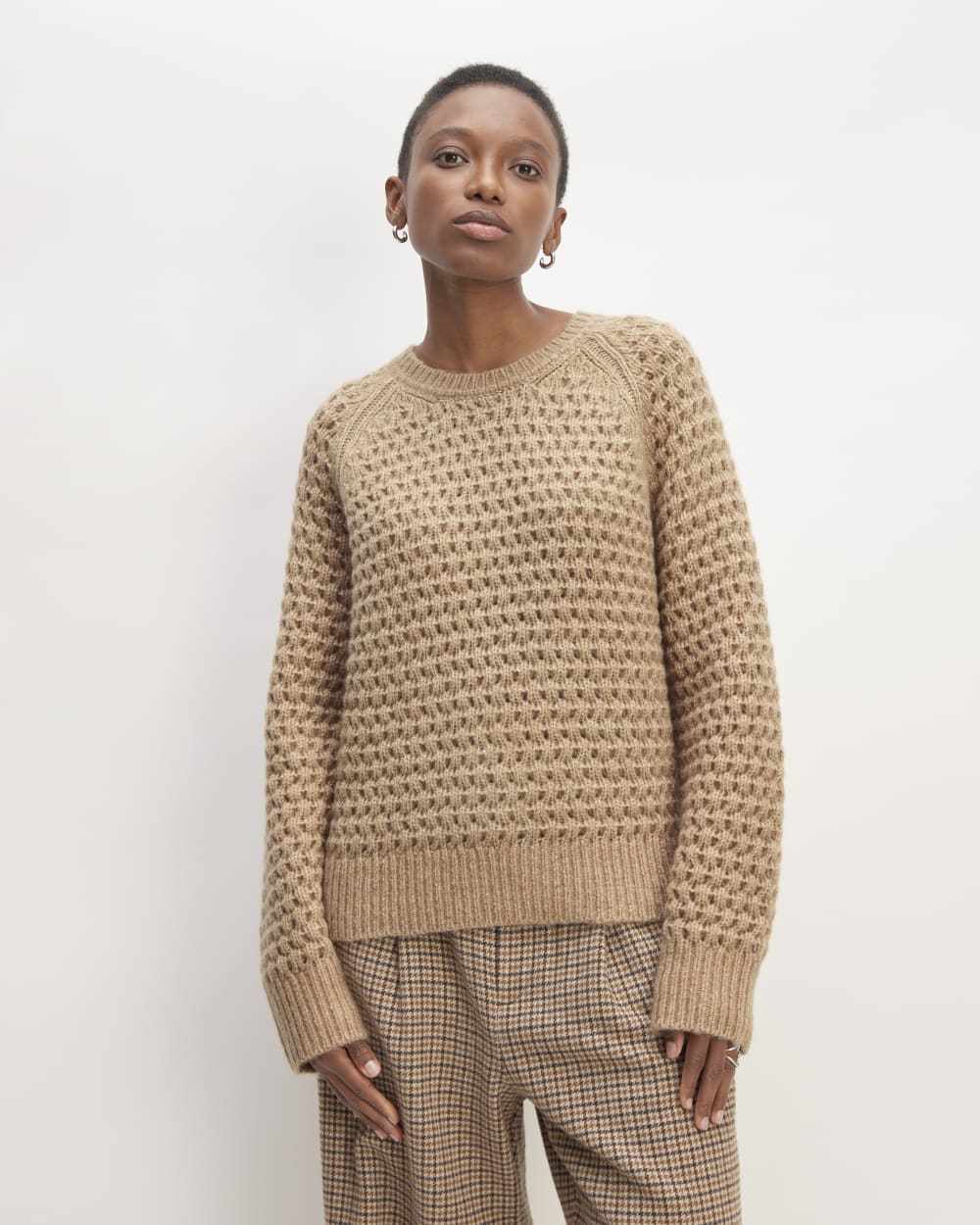 womens-cloud-oversized-textured-crew-tigers-eye-brown | primary