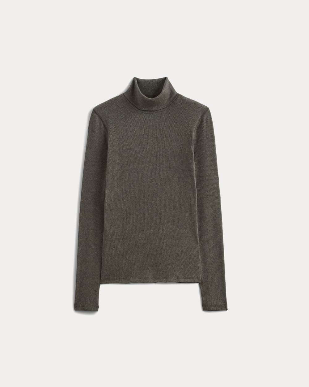womens-supima-rib-turtleneck-heathered-fatigue | alt