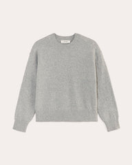 womens-luxe-cotton-cocoon-crew-sweater-heathered-grey | alt