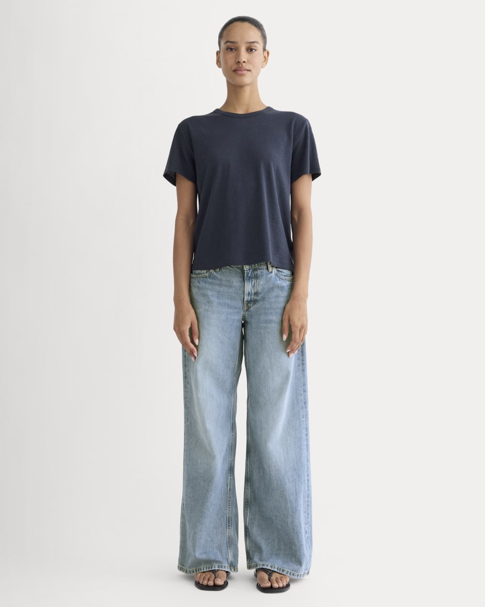 womens-box-cut-tee-cotton-linen-navy