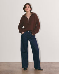 womens-cotton-half-zip-sweater-dark-mahogany