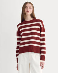 womens-organic-cotton-crew-sweater-merlot-canvas-stripe | primary