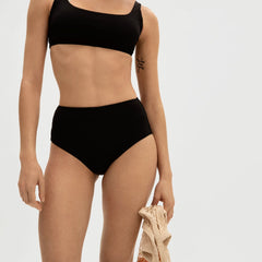 womens-high-rise-bikini-bottom-black | primary