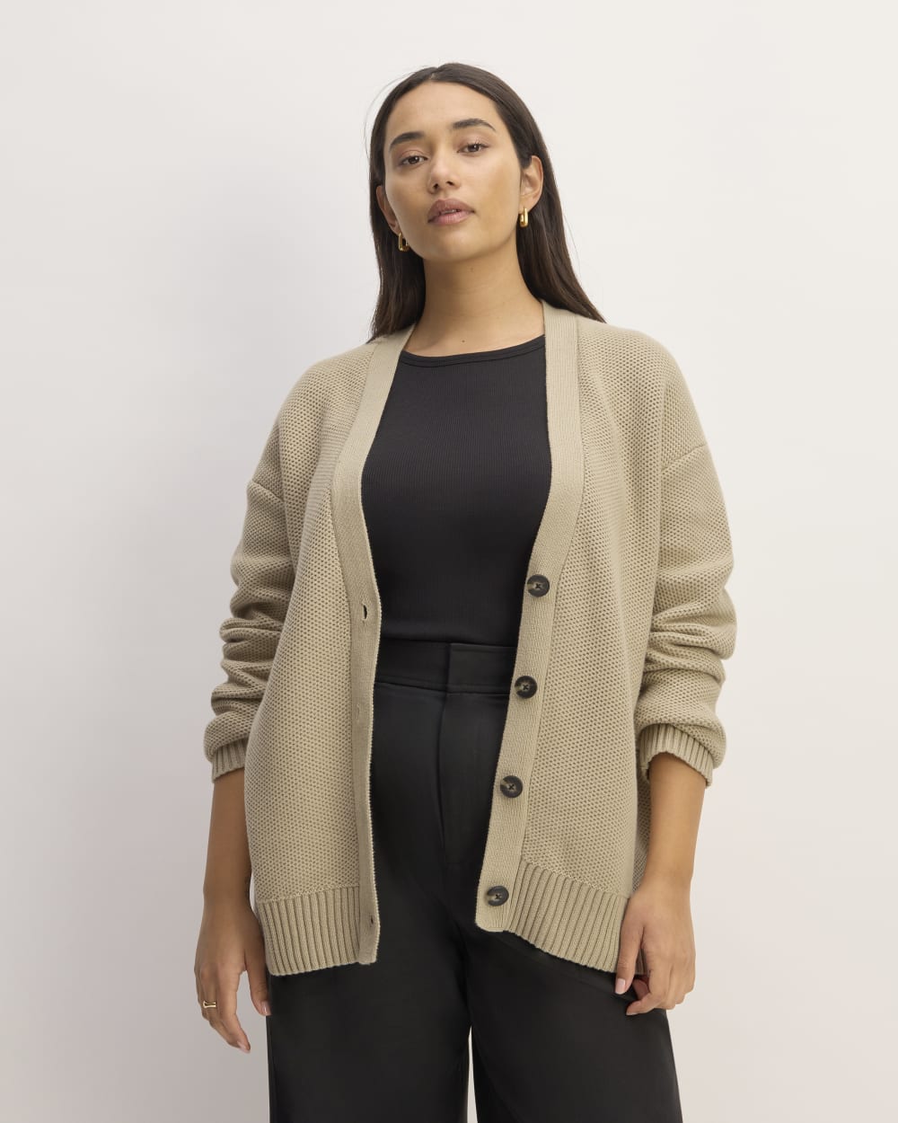 womens-cotton-honeycomb-cardigan-trench-coat-khaki | primary