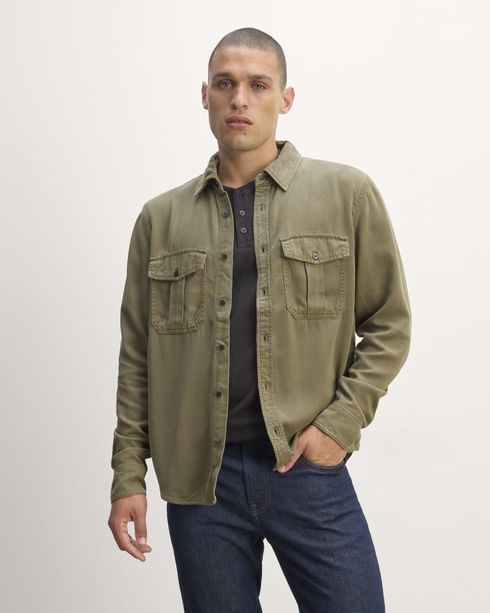 mens-tencel-utility-shirt-jacket-kalamata | primary