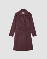 womens-itailan-wool-modern-trench-burgundy | alt