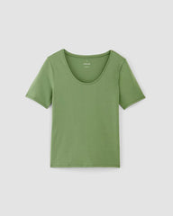 womens-supima-form-scoop-neck-tee-jade-green | alt