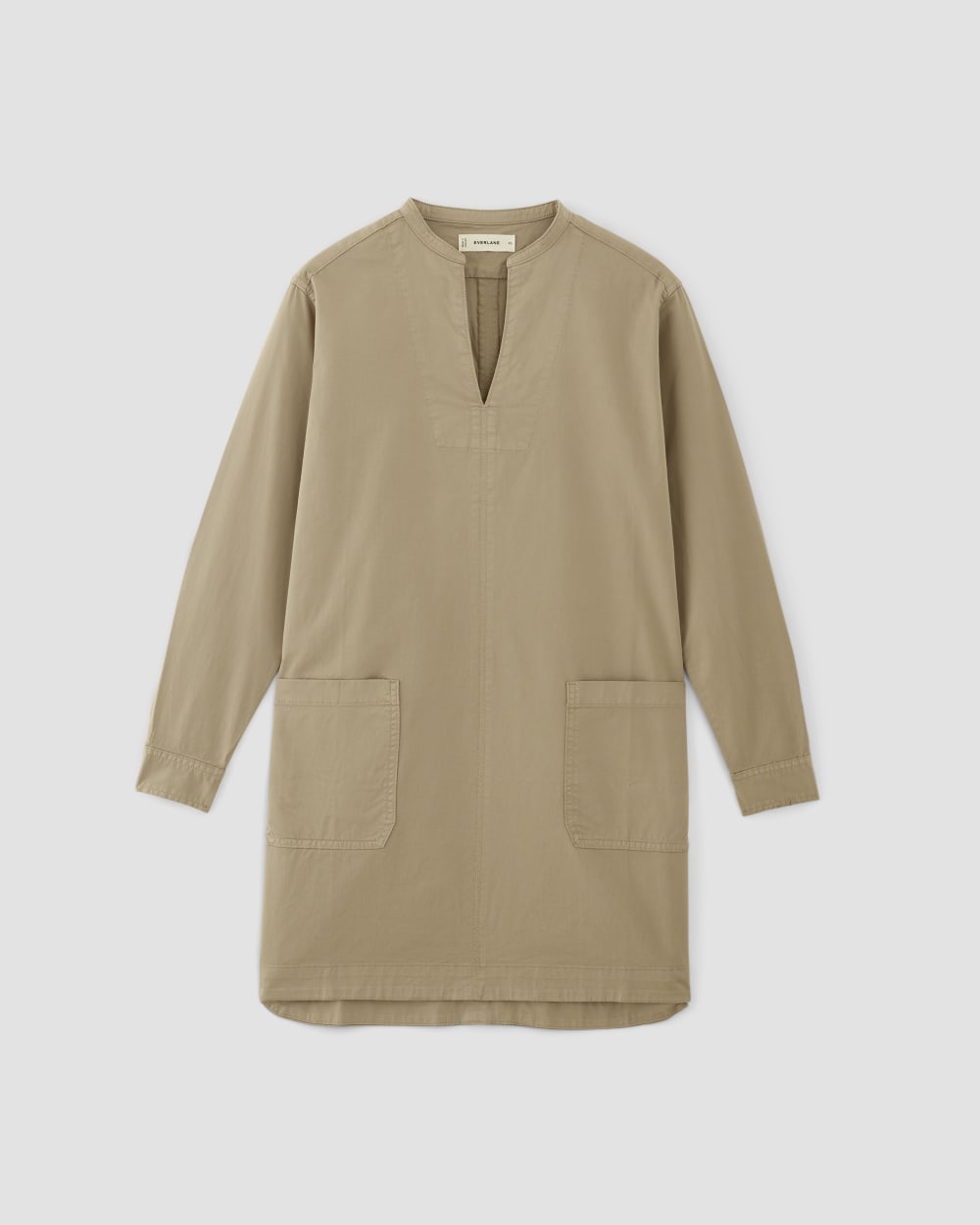 womens-long-sleeve-utility-mini-dress-trench-coat-khaki | alt