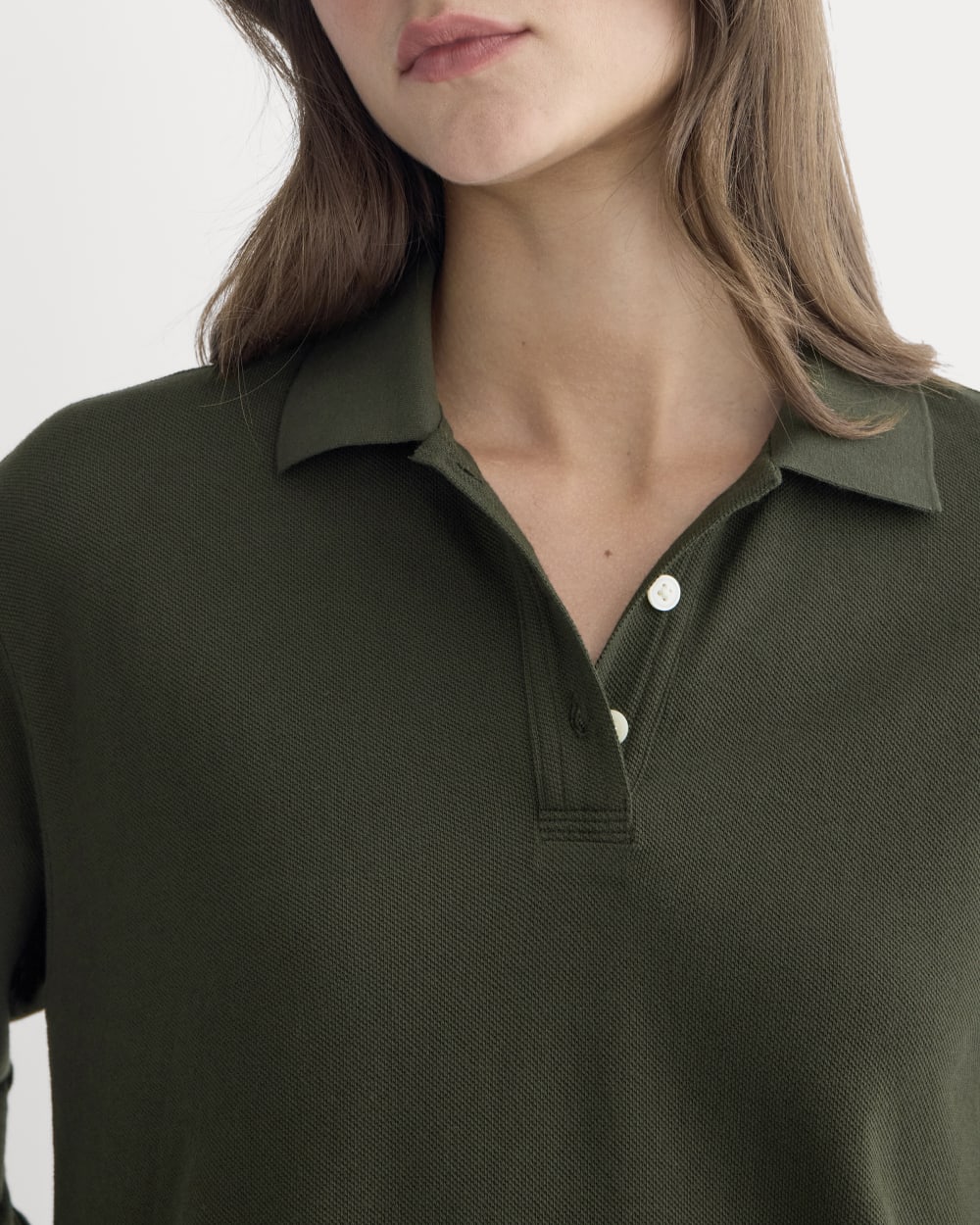 womens-oversized-pique-polo-dark-green