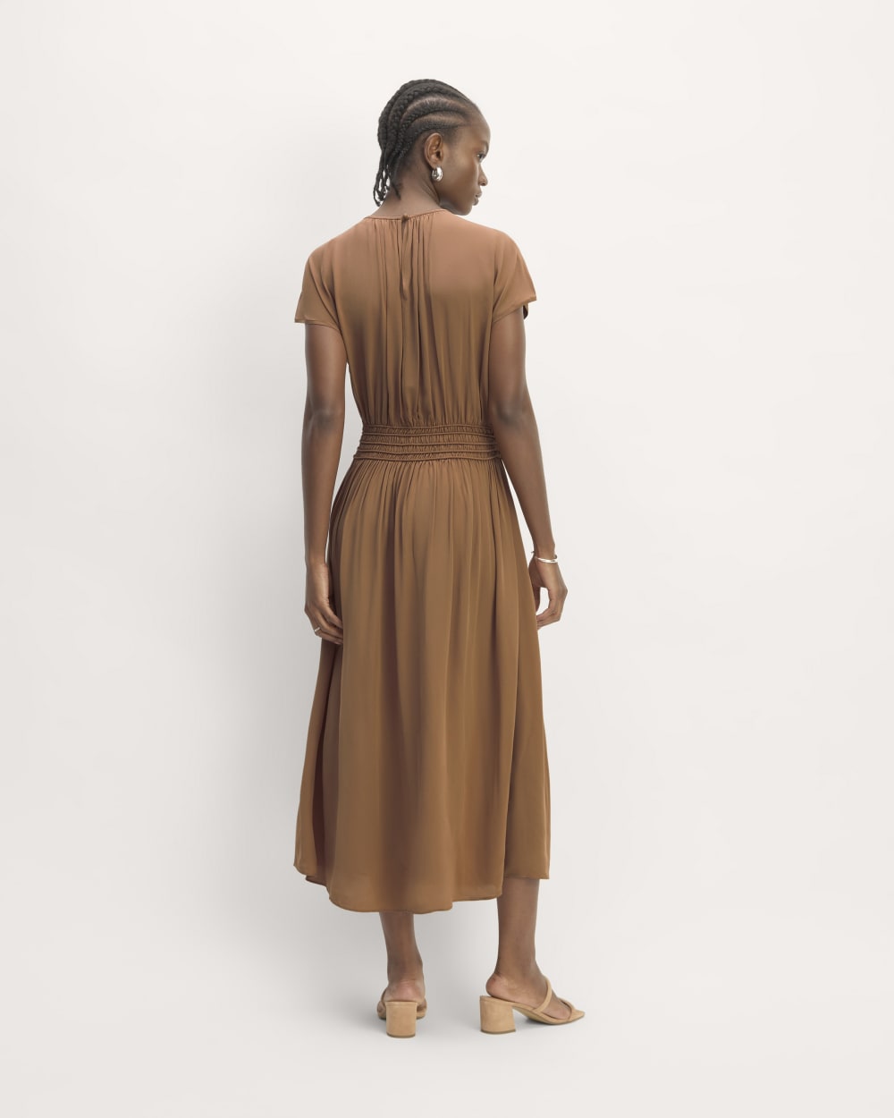 womens-viscose-gathered-midi-dress-carob-brown