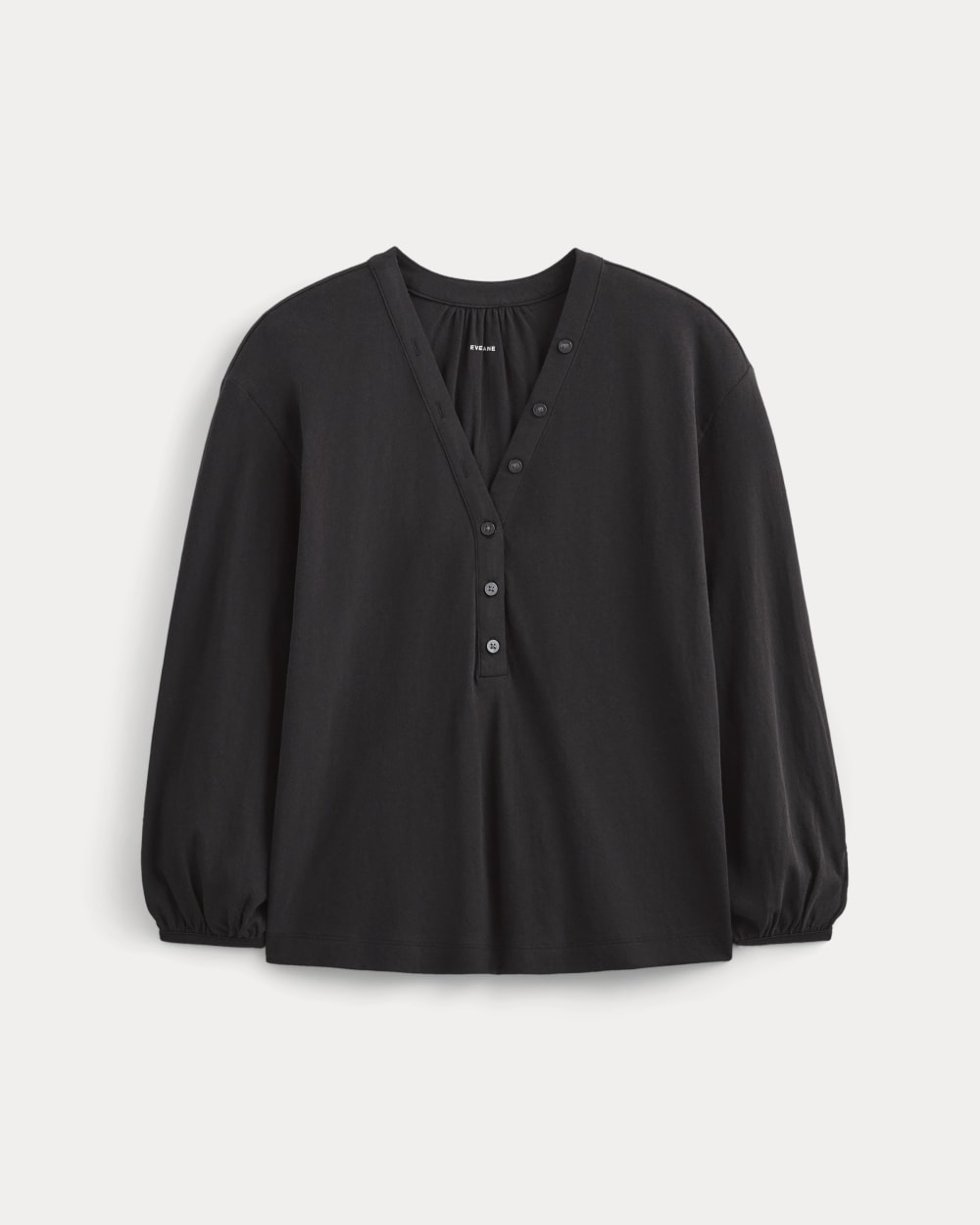 womens-air-v-neck-henley-black | alt