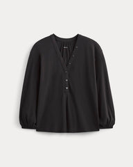 womens-air-v-neck-henley-black | alt