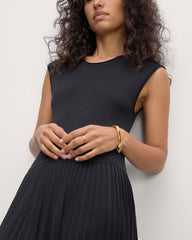 womens-viscose-knit-pleated-dress-black