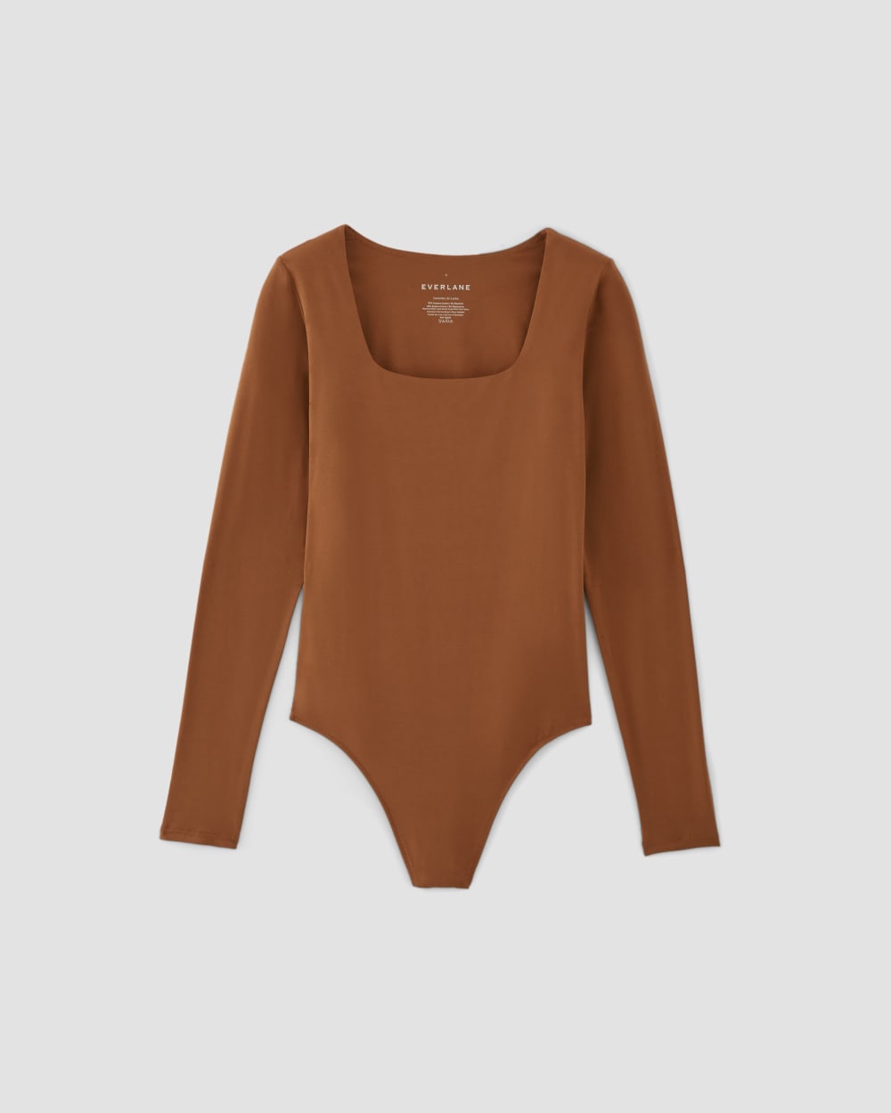 womens-long-sleeve-square-bodysuit-thong-honey | alt