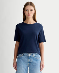 womens-air-oversized-crew-tee-navy | primary