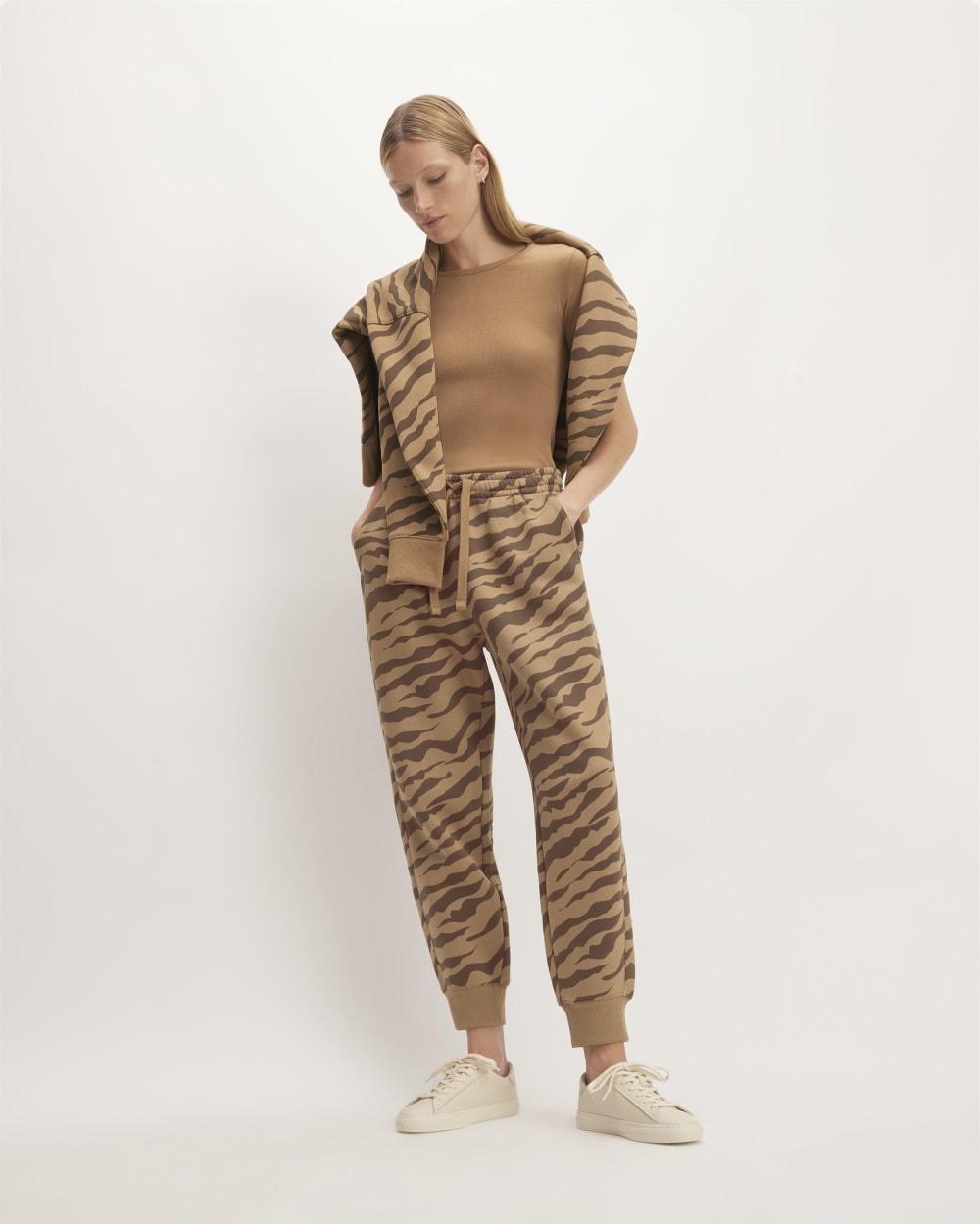 womens-retrack-jogger-cocoa-tiger-stripe | primary
