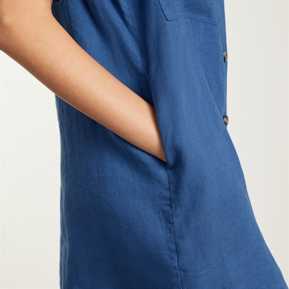 womens-linen-workwear-dress-deep-blue