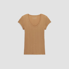 womens-rib-soft-knit-scoop-neck-tee-caramel | alt