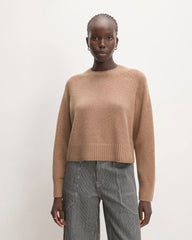 womens-cashmere-boxy-crew-sweater-heathered-woodsmoke | primary