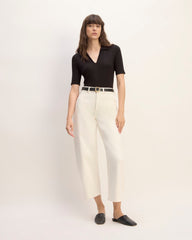 womens-rib-soft-knit-open-collar-polo-black