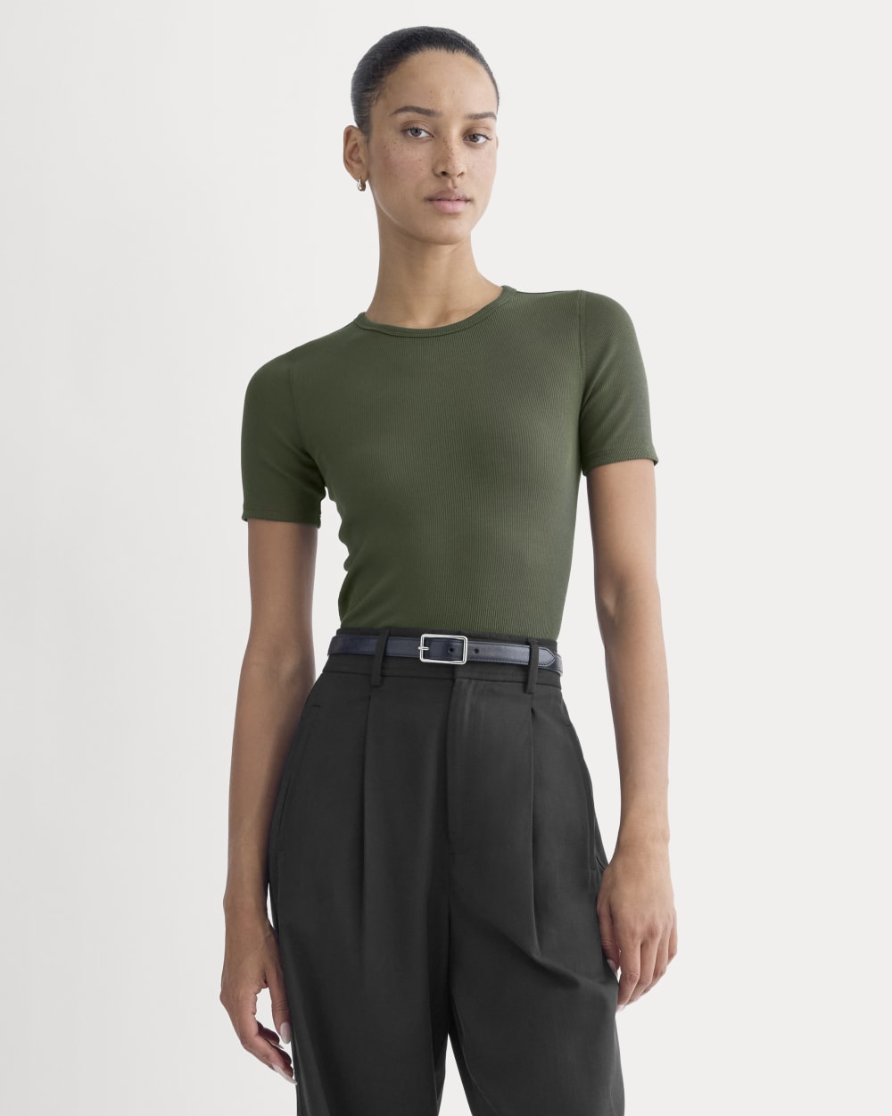 womens-supima-micro-rib-ss-crew-dark-forest | primary